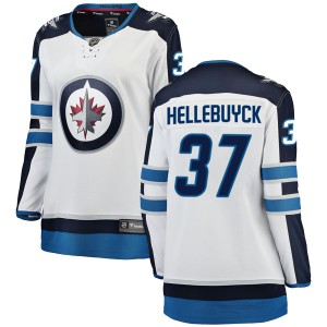 Women's Fanatics Branded Winnipeg Jets Connor Hellebuyck White Away Jersey - Breakaway