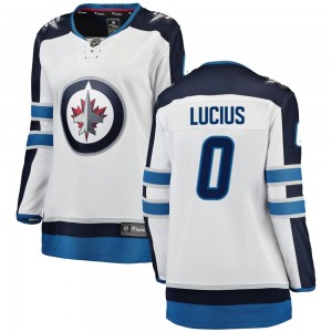 Women's Fanatics Branded Winnipeg Jets Chaz Lucius White Away Jersey - Breakaway