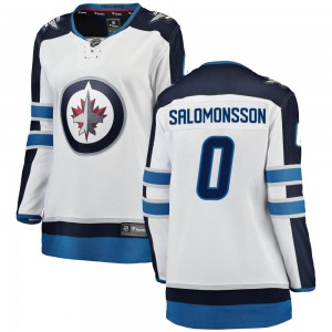 Women's Fanatics Branded Winnipeg Jets Elias Salomonsson White Away Jersey - Breakaway