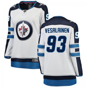 Women's Fanatics Branded Winnipeg Jets Kristian Vesalainen White Away Jersey - Breakaway