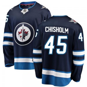 Youth Fanatics Branded Winnipeg Jets Declan Chisholm Blue Home Jersey - Breakaway