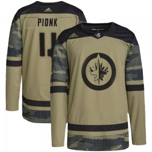Youth Adidas Winnipeg Jets Neal Pionk Camo Military Appreciation Practice Jersey - Authentic