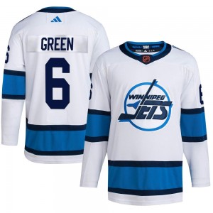 Youth Adidas Winnipeg Jets Ted Green White Reverse Retro 2.0 Jersey - Authentic