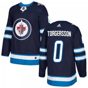 Men's Adidas Winnipeg Jets Daniel Torgersson Navy Home Jersey - Authentic