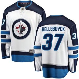 Men's Fanatics Branded Winnipeg Jets Connor Hellebuyck White Away Jersey - Breakaway
