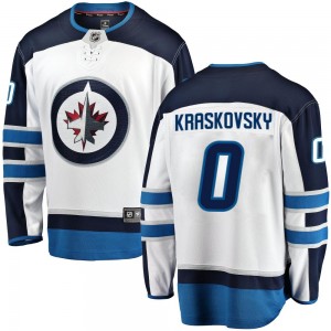 Men's Fanatics Branded Winnipeg Jets Pavel Kraskovsky White Away Jersey - Breakaway