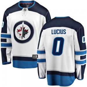 Men's Fanatics Branded Winnipeg Jets Chaz Lucius White Away Jersey - Breakaway