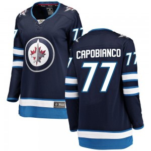 Women's Fanatics Branded Winnipeg Jets Kyle Capobianco Blue Home Jersey - Breakaway