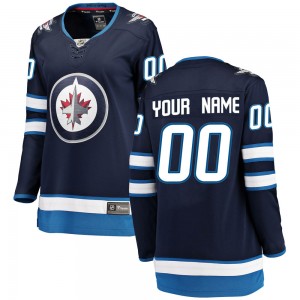 Women's Fanatics Branded Winnipeg Jets Custom Blue Custom Home Jersey - Breakaway