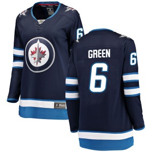 Women's Fanatics Branded Winnipeg Jets Ted Green Blue Home Jersey - Breakaway
