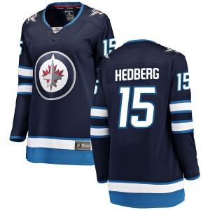 Women's Fanatics Branded Winnipeg Jets Anders Hedberg Blue Home Jersey - Breakaway
