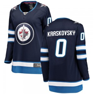 Women's Fanatics Branded Winnipeg Jets Pavel Kraskovsky Blue Home Jersey - Breakaway