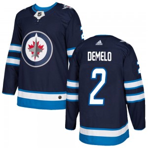 Youth Adidas Winnipeg Jets Dylan DeMelo Navy Home Jersey - Authentic