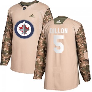 Men's Adidas Winnipeg Jets Brenden Dillon Camo Veterans Day Practice Jersey - Authentic