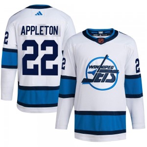 Men's Adidas Winnipeg Jets Mason Appleton White Reverse Retro 2.0 Jersey - Authentic