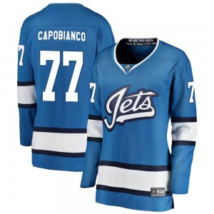 Women's Fanatics Branded Winnipeg Jets Kyle Capobianco Blue Alternate Jersey - Breakaway