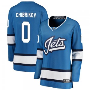 Women's Fanatics Branded Winnipeg Jets Nikita Chibrikov Blue Alternate Jersey - Breakaway