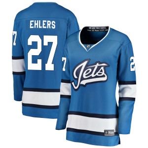 Women's Fanatics Branded Winnipeg Jets Nikolaj Ehlers Blue Alternate Jersey - Breakaway