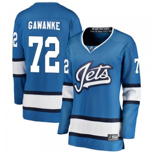 Women's Fanatics Branded Winnipeg Jets Leon Gawanke Blue Alternate Jersey - Breakaway