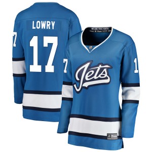 Women's Fanatics Branded Winnipeg Jets Adam Lowry Blue Alternate Jersey - Breakaway