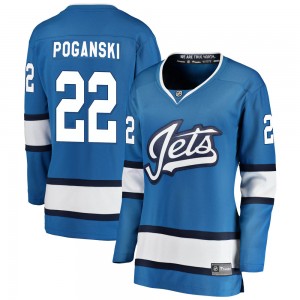 Women's Fanatics Branded Winnipeg Jets Austin Poganski Blue Alternate Jersey - Breakaway