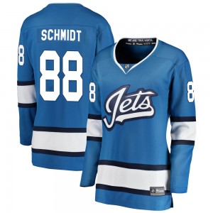 Women's Fanatics Branded Winnipeg Jets Nate Schmidt Blue Alternate Jersey - Breakaway