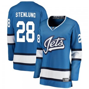 Women's Fanatics Branded Winnipeg Jets Kevin Stenlund Blue Alternate Jersey - Breakaway