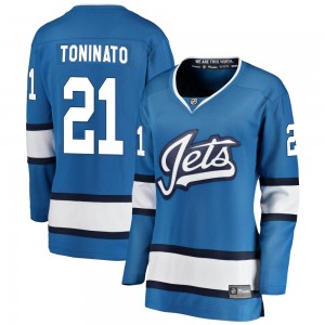 Women's Fanatics Branded Winnipeg Jets Dominic Toninato Blue Alternate Jersey - Breakaway