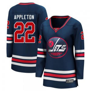 Women's Fanatics Branded Winnipeg Jets Mason Appleton Navy 2021/22 Alternate Breakaway Player Jersey - Premier