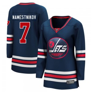 Women's Fanatics Branded Winnipeg Jets Vladislav Namestnikov Navy 2021/22 Alternate Breakaway Player Jersey - Premier