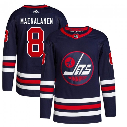Men's Adidas Winnipeg Jets Saku Maenalanen Navy 2021/22 Alternate Primegreen Pro Jersey - Authentic