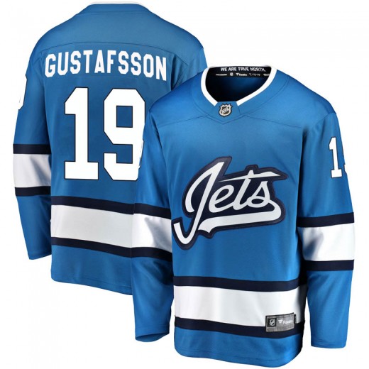 Youth Fanatics Branded Winnipeg Jets David Gustafsson Blue Alternate Jersey - Breakaway