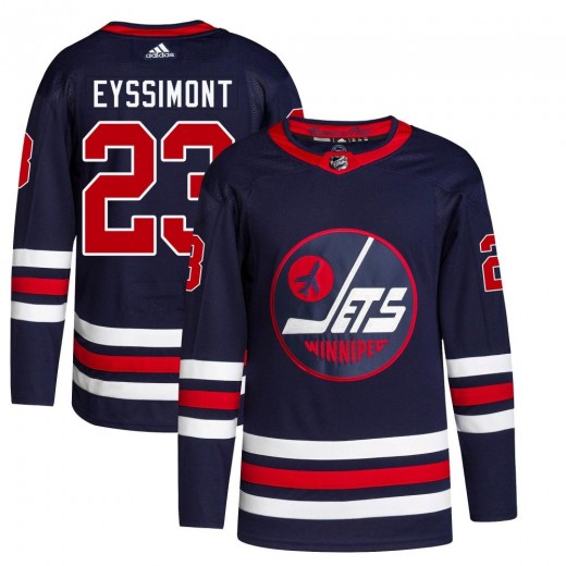 Youth Adidas Winnipeg Jets Michael Eyssimont Navy 2021/22 Alternate Primegreen Pro Jersey - Authentic