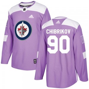 Youth Adidas Winnipeg Jets Nikita Chibrikov Purple Fights Cancer Practice Jersey - Authentic