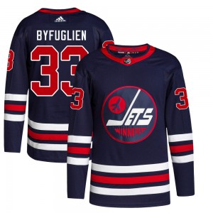 Youth Adidas Winnipeg Jets Dustin Byfuglien Navy 2021/22 Alternate Primegreen Pro Jersey - Authentic