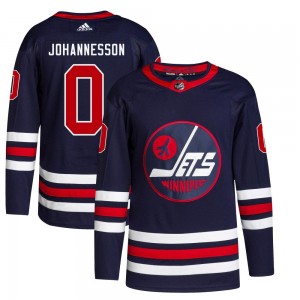 Youth Adidas Winnipeg Jets Anton Johannesson Navy 2021/22 Alternate Primegreen Pro Jersey - Authentic