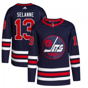 Youth Adidas Winnipeg Jets Teemu Selanne Navy 2021/22 Alternate Primegreen Pro Jersey - Authentic