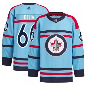 Men's Adidas Winnipeg Jets Collin Delia Light Blue Anniversary Primegreen Jersey - Authentic