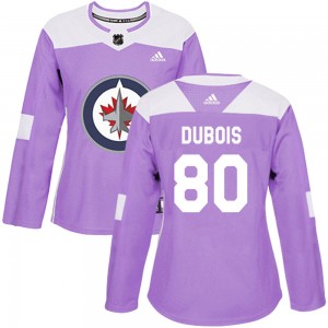 Women's Adidas Winnipeg Jets Pierre-Luc Dubois Purple Fights Cancer Practice Jersey - Authentic