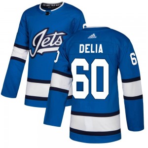 Youth Adidas Winnipeg Jets Collin Delia Blue Alternate Jersey - Authentic