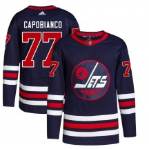 Men's Adidas Winnipeg Jets Kyle Capobianco Navy 2021/22 Alternate Primegreen Pro Jersey - Authentic