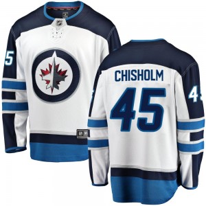 Youth Fanatics Branded Winnipeg Jets Declan Chisholm White Away Jersey - Breakaway