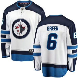 Youth Fanatics Branded Winnipeg Jets Ted Green White Away Jersey - Breakaway