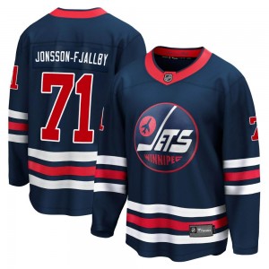 Men's Fanatics Branded Winnipeg Jets Axel Jonsson-Fjallby Navy 2021/22 Alternate Breakaway Player Jersey - Premier