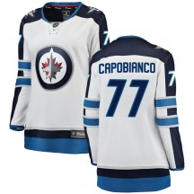 Women's Fanatics Branded Winnipeg Jets Kyle Capobianco White Away Jersey - Breakaway