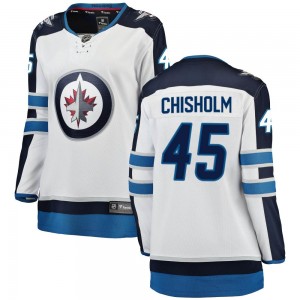 Women's Fanatics Branded Winnipeg Jets Declan Chisholm White Away Jersey - Breakaway