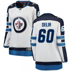 Women's Fanatics Branded Winnipeg Jets Collin Delia White Away Jersey - Breakaway