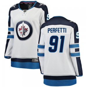 Women's Fanatics Branded Winnipeg Jets Cole Perfetti White Away Jersey - Breakaway
