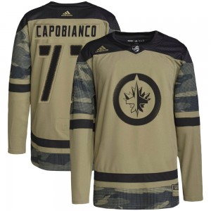Youth Adidas Winnipeg Jets Kyle Capobianco Camo Military Appreciation Practice Jersey - Authentic