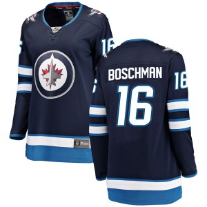 Women's Fanatics Branded Winnipeg Jets Laurie Boschman Blue Home Jersey - Breakaway